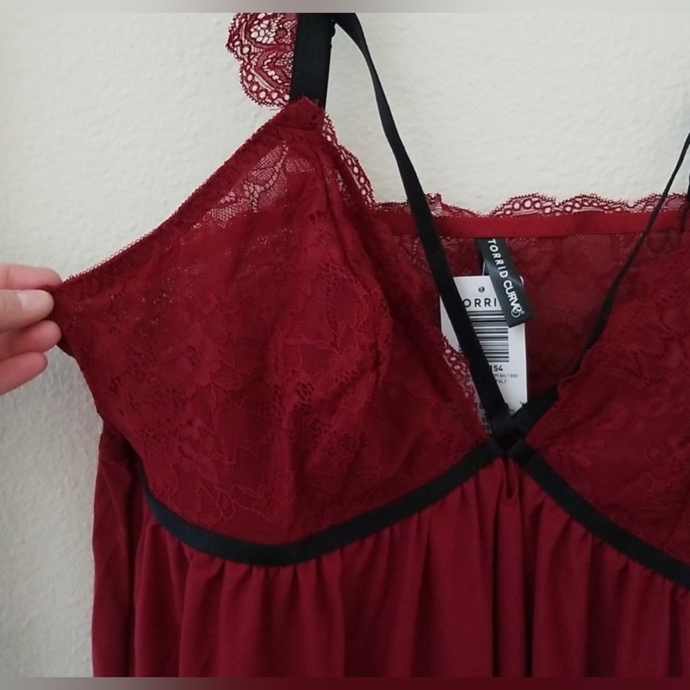 Torrid Strappy Lace & Mesh Babydoll Chemise - Picture 7 of 11